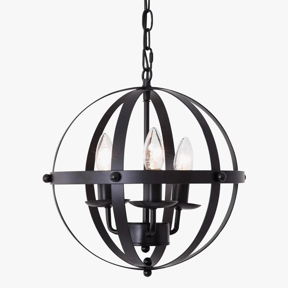 Suspension Vintage Chromée en Métal Rond | Marco Lucetti