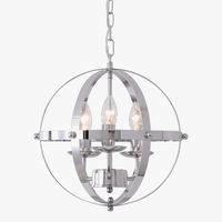 Suspension Vintage Chromée en Métal Rond | Marco Lucetti