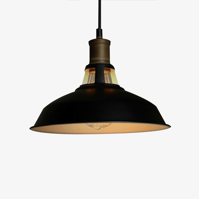 Suspension Vintage Conique en Métal Edison - Éclairage Rétro | Marco Lucetti Noir