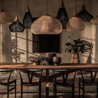 Suspension vintage d'Asie du Sud-Est - Lampes en rotin de haute qualité pour Salle à manger, Restaurant, Cuisine - Luminaires Loft | Marco Lucetti