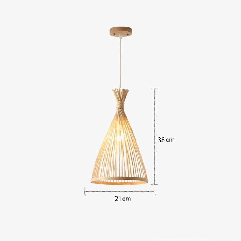 Suspension vintage en bambou fait à la main - Lustres Base en bois | Marco Lucetti