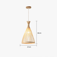 Suspension vintage en bambou fait à la main - Lustres Base en bois | Marco Lucetti