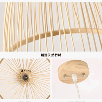 Suspension vintage en bambou fait à la main - Lustres Base en bois | Marco Lucetti