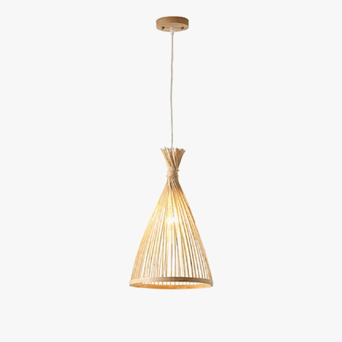 Suspension vintage en bambou fait à la main - Lustres Base en bois | Marco Lucetti