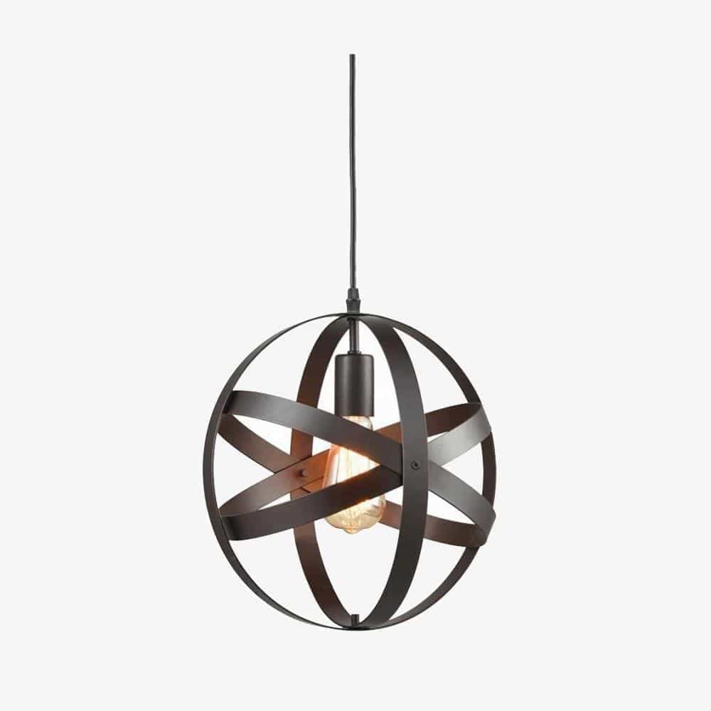 Suspension Vintage en Cage Métallique Noire | Marco Lucetti