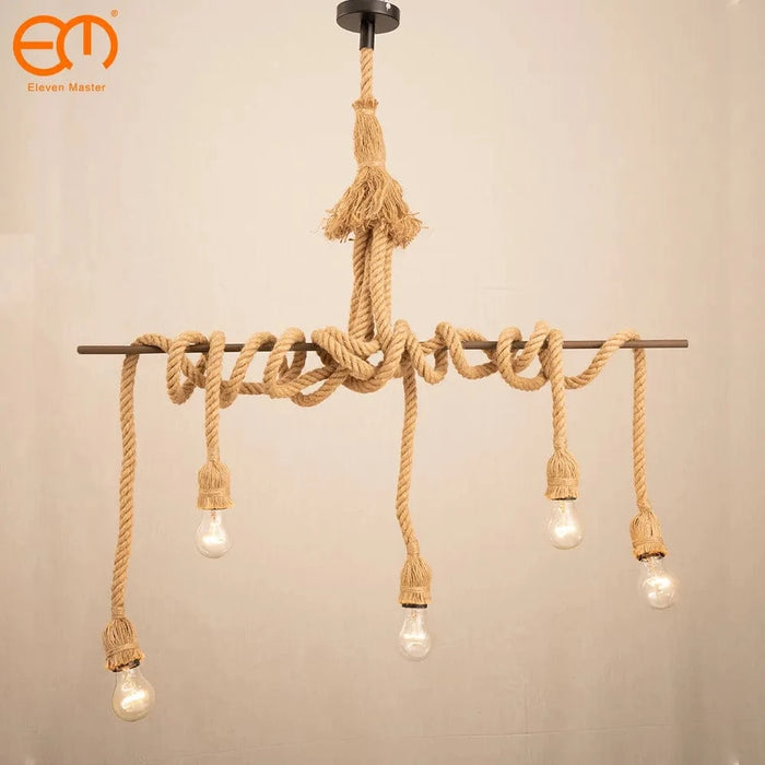 Suspension Vintage en Corde de Chanvre - Style Authentique | Marco Lucetti