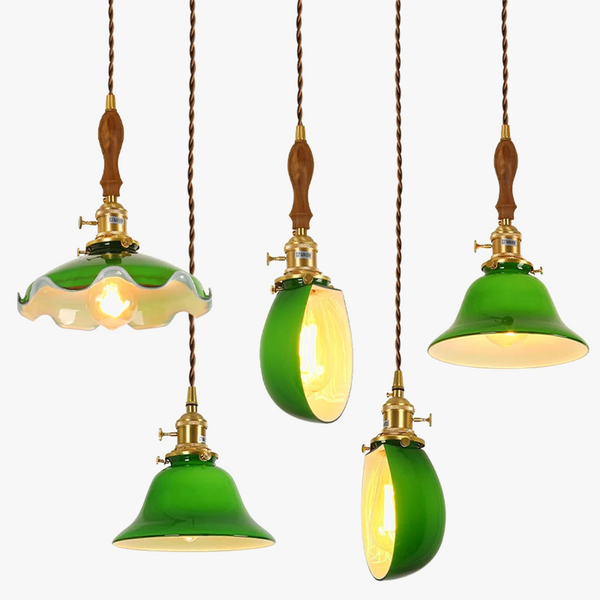 Suspension Loft en Cuivre et Verre Vintage