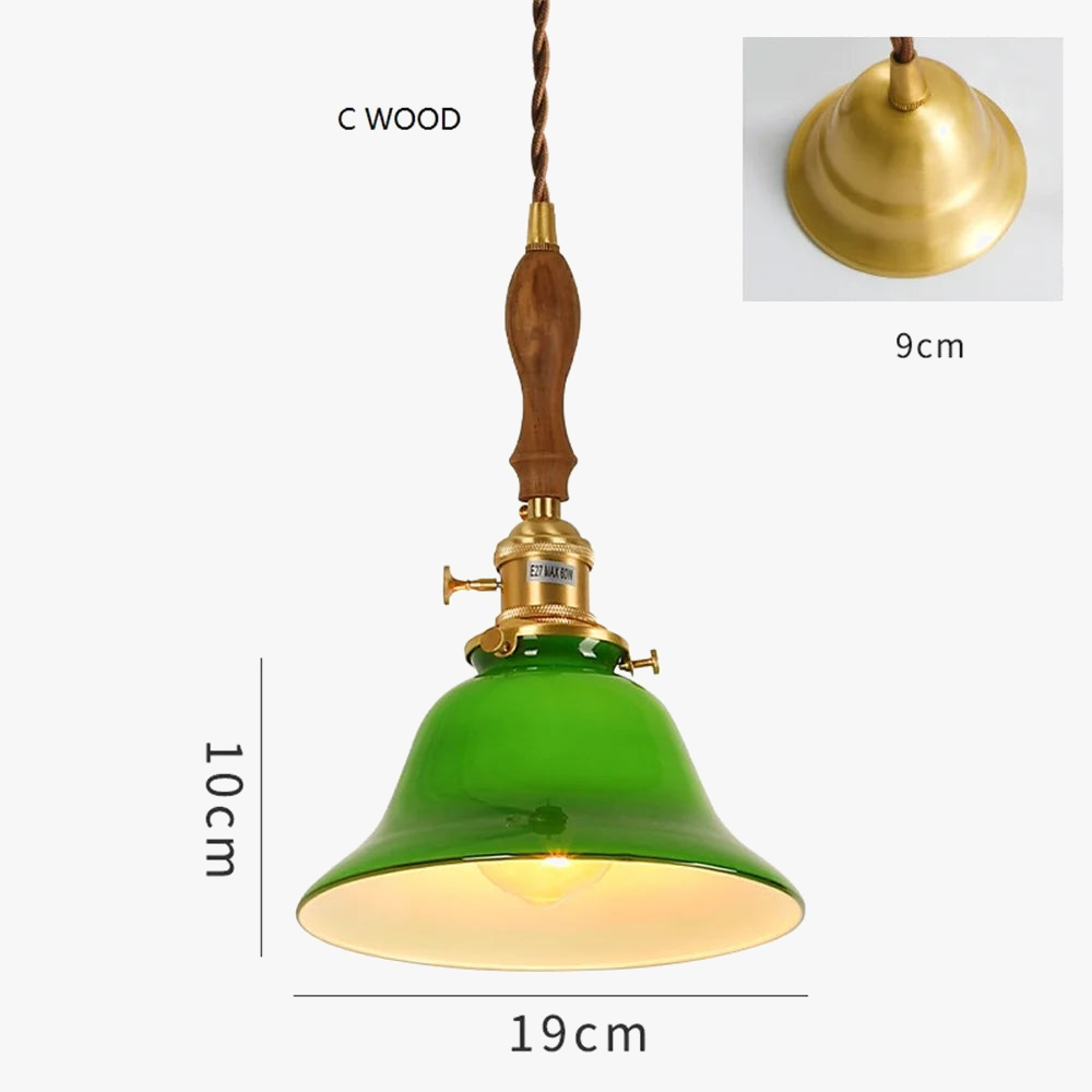 Suspension Loft en Cuivre et Verre Vintage