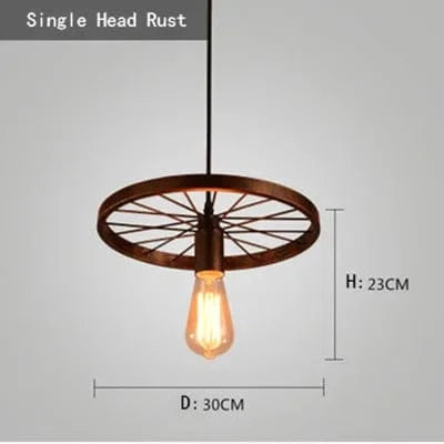 Suspension Vintage en Fer Élégante | Marco Lucetti Rouille à tête unique