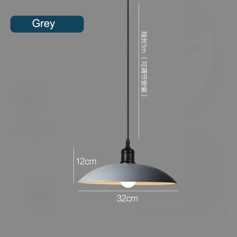 Suspension Vintage en Fer Forgé Élégante | Marco Lucetti Gris clair