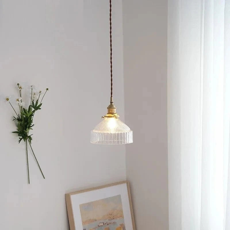 Suspension vintage en laiton et verre japonais pour un éclairage de maison authentique | Marco Lucetti