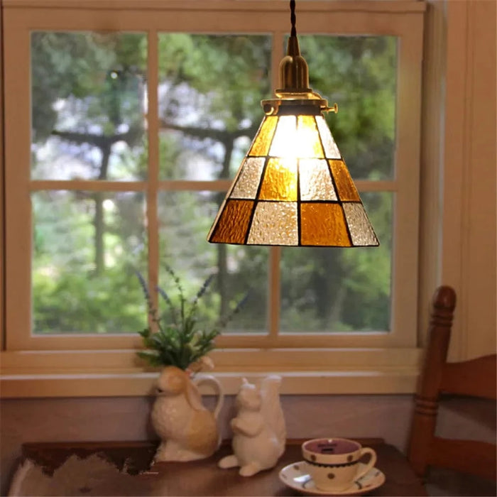 Suspension Vintage en Laiton et Verre pour Cuisine | Marco Lucetti Titre par défaut