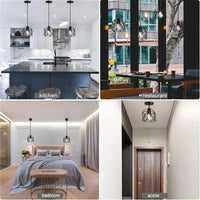 Suspension Vintage en Métal Nordique pour Plafonnier Cage Led Rumia - Lustre pour Îlot de Cuisine | Marco Lucetti