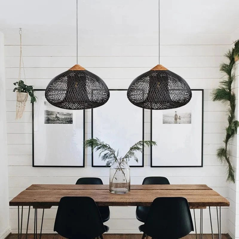 Suspension Vintage en rotin artisanale de qualité | Marco Lucetti