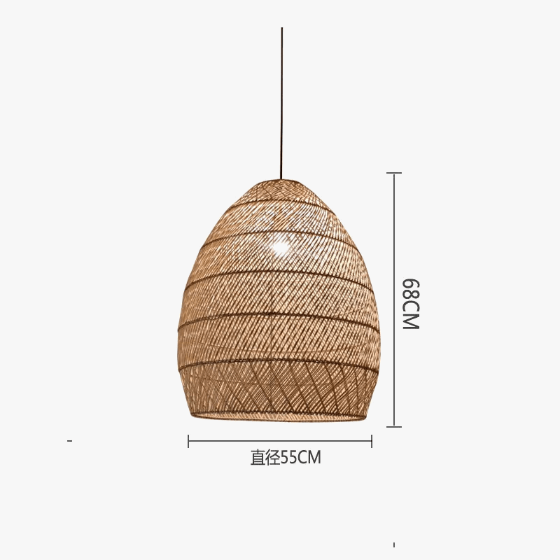 Suspension Vintage en Rotin | Marco Lucetti A rotin naturel