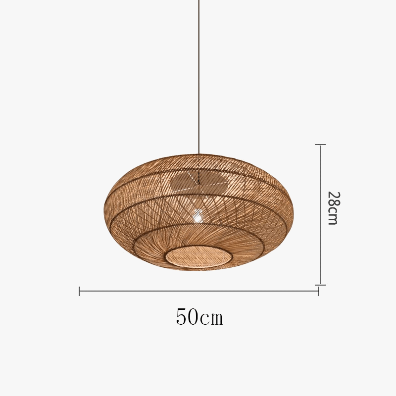 Suspension Vintage en Rotin | Marco Lucetti B dia-50cm