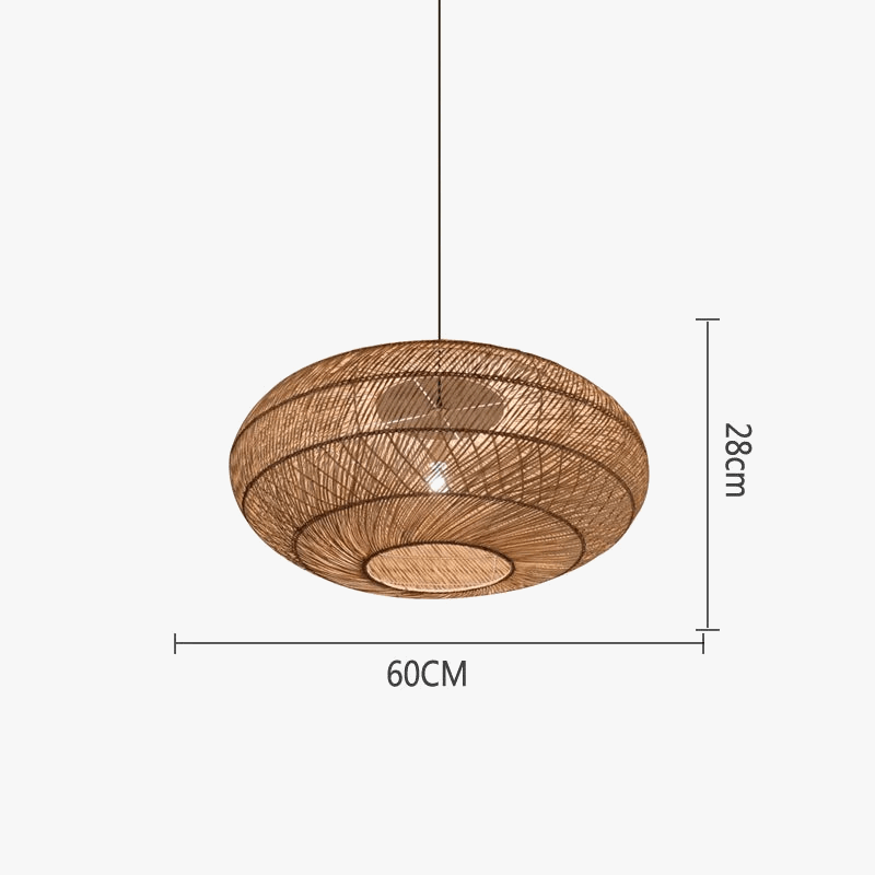 Suspension Vintage en Rotin | Marco Lucetti B dia-60cm