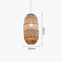 Suspension Vintage en Rotin | Marco Lucetti C Rotin Naturel