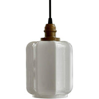 Suspension vintage en verre blanc Samy | Marco Lucetti