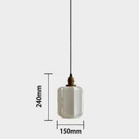 Suspension vintage en verre blanc Samy | Marco Lucetti