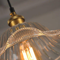 Suspension Vintage en Verre et Base Dorée | Marco Lucetti