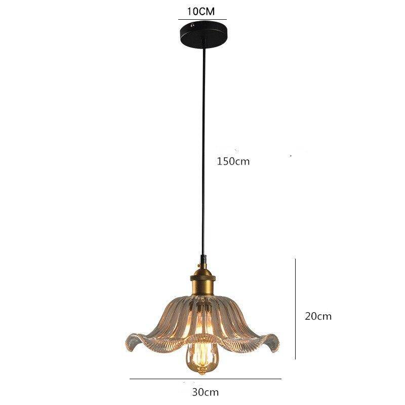 Suspension Vintage en Verre et Base Dorée | Marco Lucetti