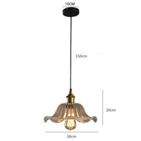 Suspension Vintage en Verre et Base Dorée | Marco Lucetti