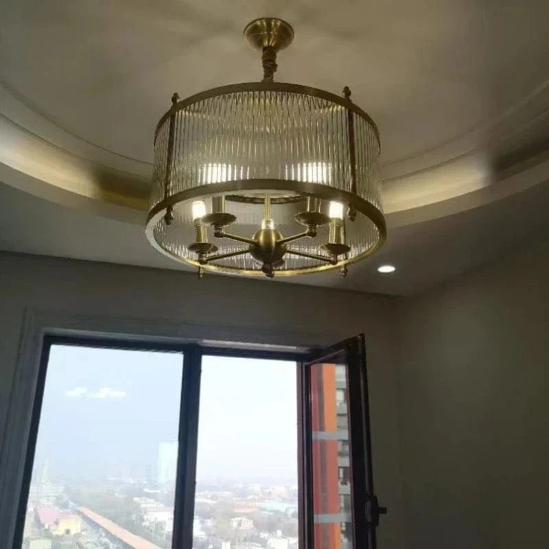 Suspension Vintage en Verre et Cuivre Haut de Gamme | Marco Lucetti