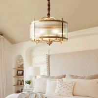 Suspension Vintage en Verre et Cuivre Haut de Gamme | Marco Lucetti Diamètre 60cm