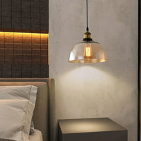 Suspension vintage en verre fumé pour restaurant loft | Marco Lucetti