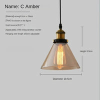 Suspension vintage en verre fumé pour restaurant loft | Marco Lucetti Ambre-C / 110V / Pas d&#39;ampoule