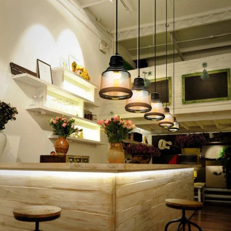 Suspension vintage en verre style industriel pour bouteille de vin | Marco Lucetti