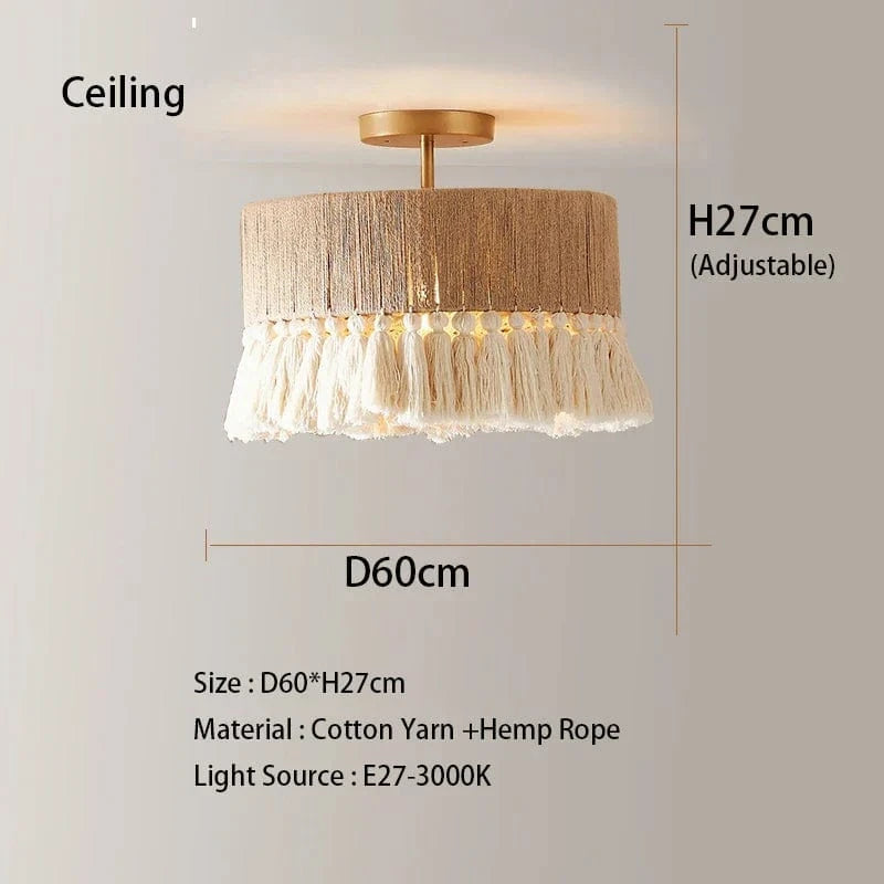 Suspension Vintage "Fringe Chic" | Marco Lucetti Plafond-D60cm