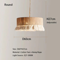 Suspension Vintage "Fringe Chic" | Marco Lucetti Rond-D60cm