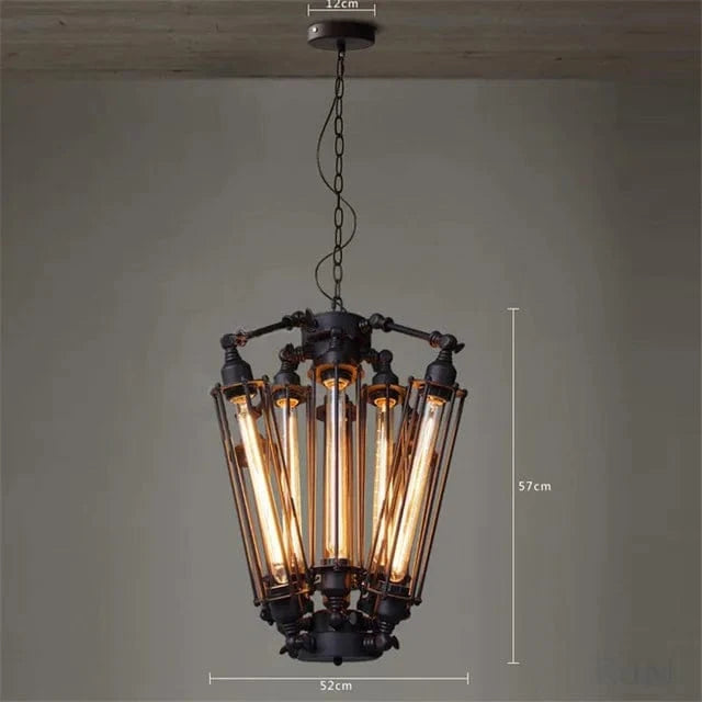 Suspension Vintage Industrielle Avec Ampoule Edison Pour Restaurant - Éclairage Authentique | Marco Lucetti A pendentif
