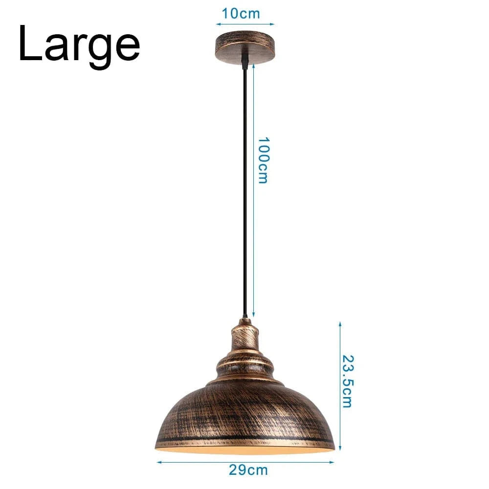 Suspension Vintage Industrielle en Métal | Marco Lucetti Modèle D Grand