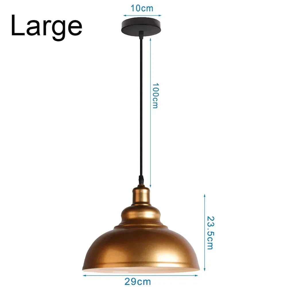 Suspension Vintage Industrielle en Métal | Marco Lucetti Modèle G Grand
