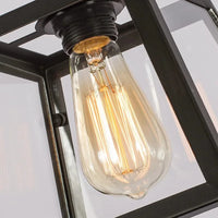 Suspension Vintage Industrielle LOFT en Verre et Fer Noir Triple Tête pour Restaurant Bar Internet Café | Marco Lucetti