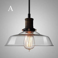 Suspension Vintage LED : Abat-jour en verre, Ampoule Edison | Marco Lucetti