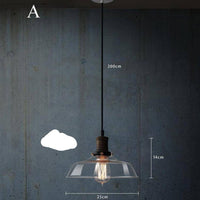 Suspension Vintage LED : Abat-jour en verre, Ampoule Edison | Marco Lucetti