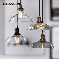 Suspension Vintage LED : Abat-jour en verre, Ampoule Edison | Marco Lucetti