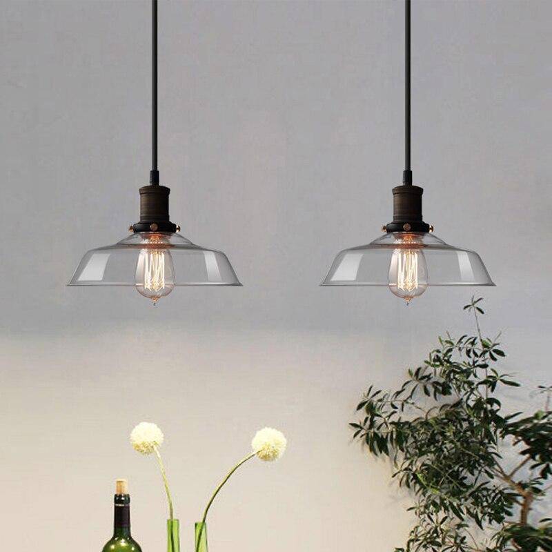 Suspension Vintage LED : Abat-jour en verre, Ampoule Edison | Marco Lucetti