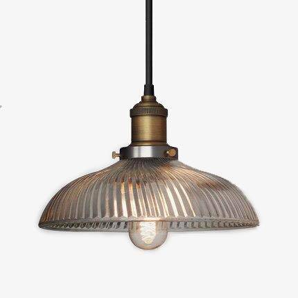 Suspension Vintage LED : Abat-jour en verre, Ampoule Edison | Marco Lucetti