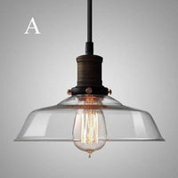 Suspension Vintage LED : Abat-jour en verre, Ampoule Edison | Marco Lucetti A