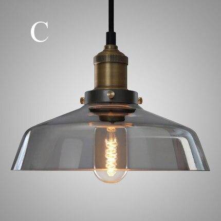 Suspension Vintage LED : Abat-jour en verre, Ampoule Edison | Marco Lucetti C