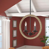 Suspension vintage LED Danyella aux bougies métalliques | Marco Lucetti