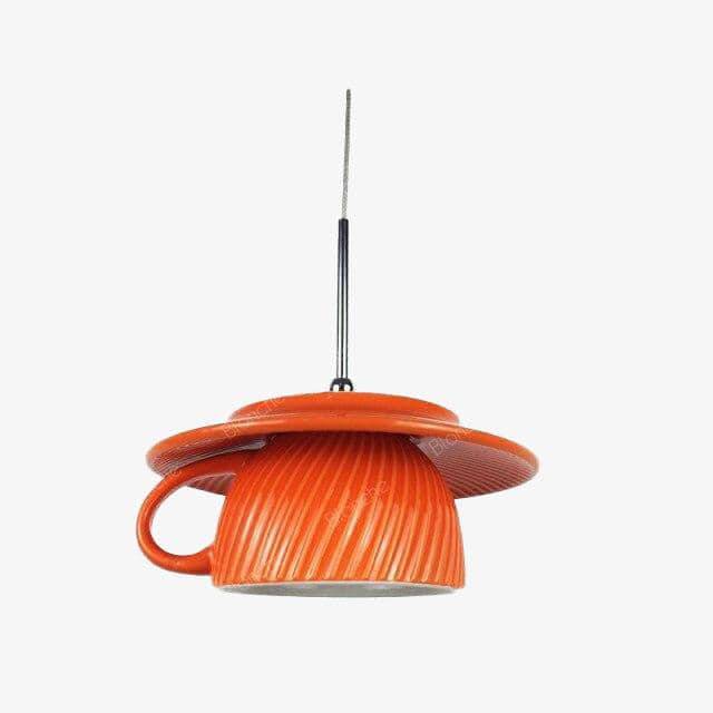 Suspension vintage LED en céramique colorée - Café Chic | Marco Lucetti Orange