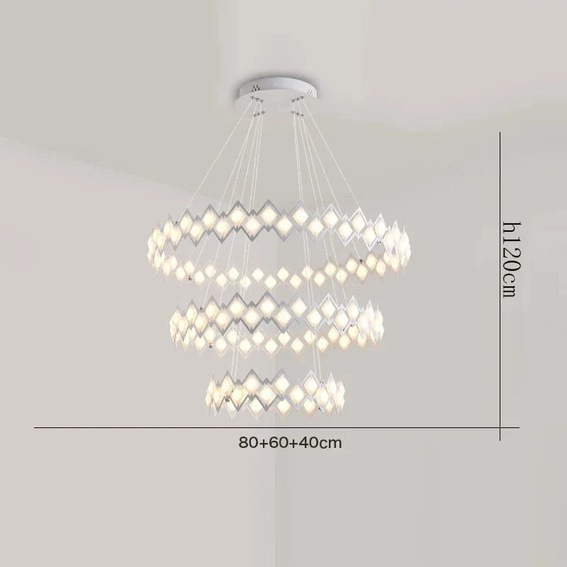 Suspension Vintage - Maison Deco | Marco Lucetti Blanc 3 anneaux / Blanc froid