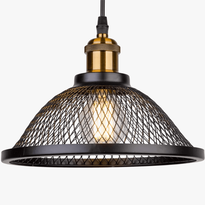 Suspension Vintage rétro - Noir - Fer Net-Cage - Cuisine - E27 LED - Chambre - Salon - Restaurant | Marco Lucetti