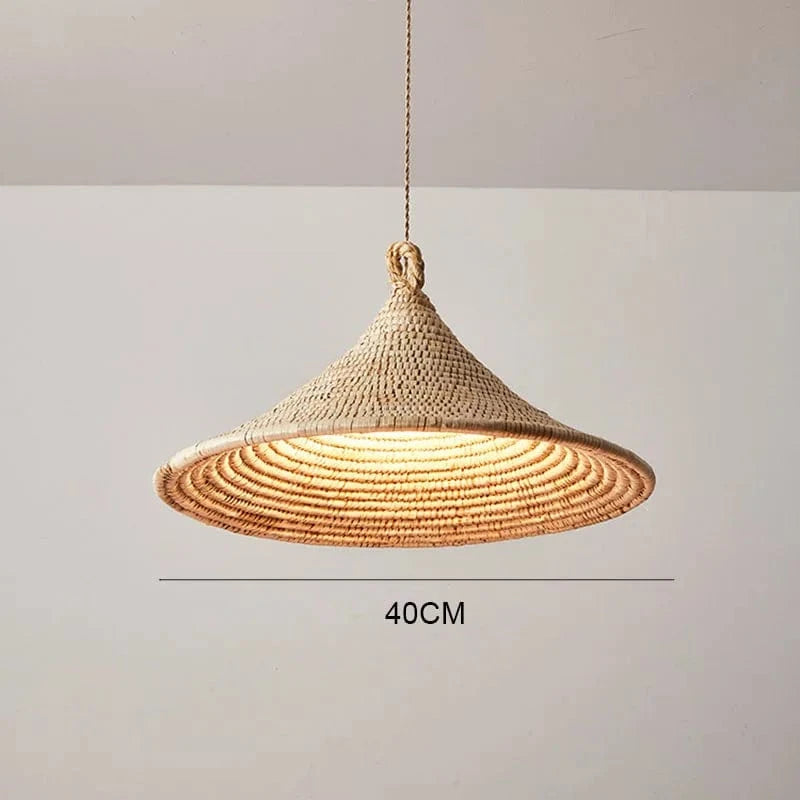 Suspension vintage rotin : Créativité et Silence | Marco Lucetti Dia40cm